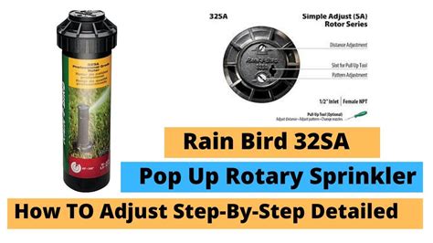 adjusting rainbird 32sa|How to adjust a Rain Bird sprinkler head